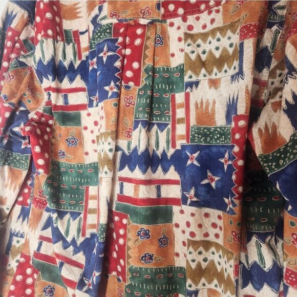Vtg90s The Territory Ahead M 100% Cotton Abstract PrintPocket ButtonUpMen Shirt - Picture 8 of 11